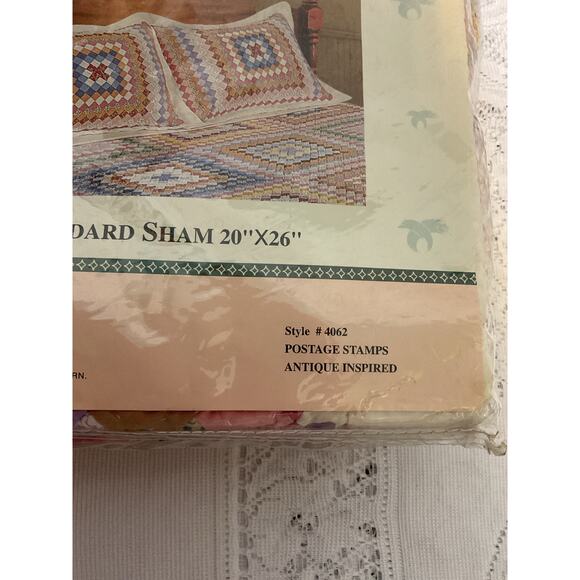 2 Legacy Home Furnishing Standard Sham 20 X 26“ Postage Stamp 100% Cotton - Picture 7 of 7